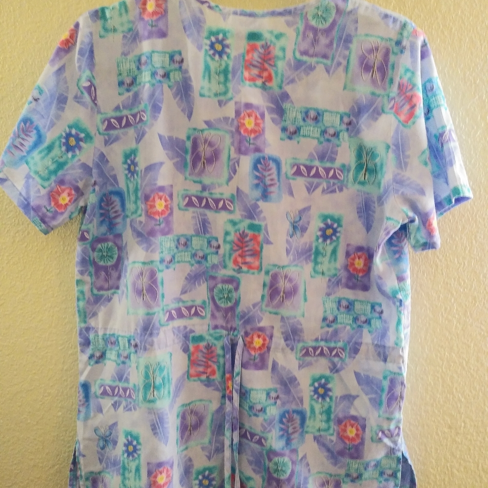 Scrub Top - (2/$10) Small Button Down - Picture 2 of 10